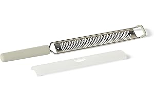 �鶹�� Basics Zester and Grater Tool, Soft Grip Handle, Dishwasher-Safe, Linen Gray