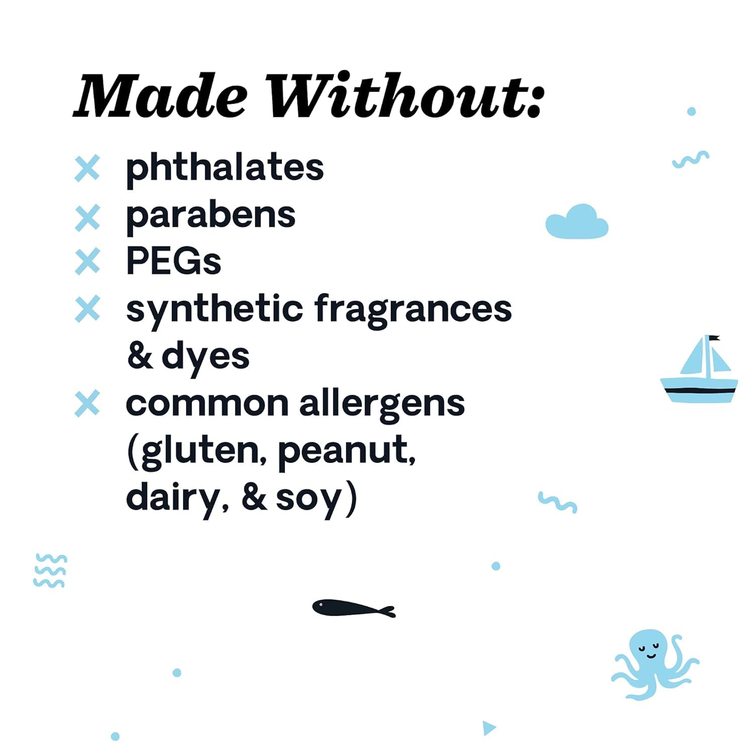 Hello Bello Shampoo and Body Wash, Gentle Hypoallergenic Formula for Babies and Kids, Vegan and Cruelty-Free, Fragrance Free, 10 fl oz