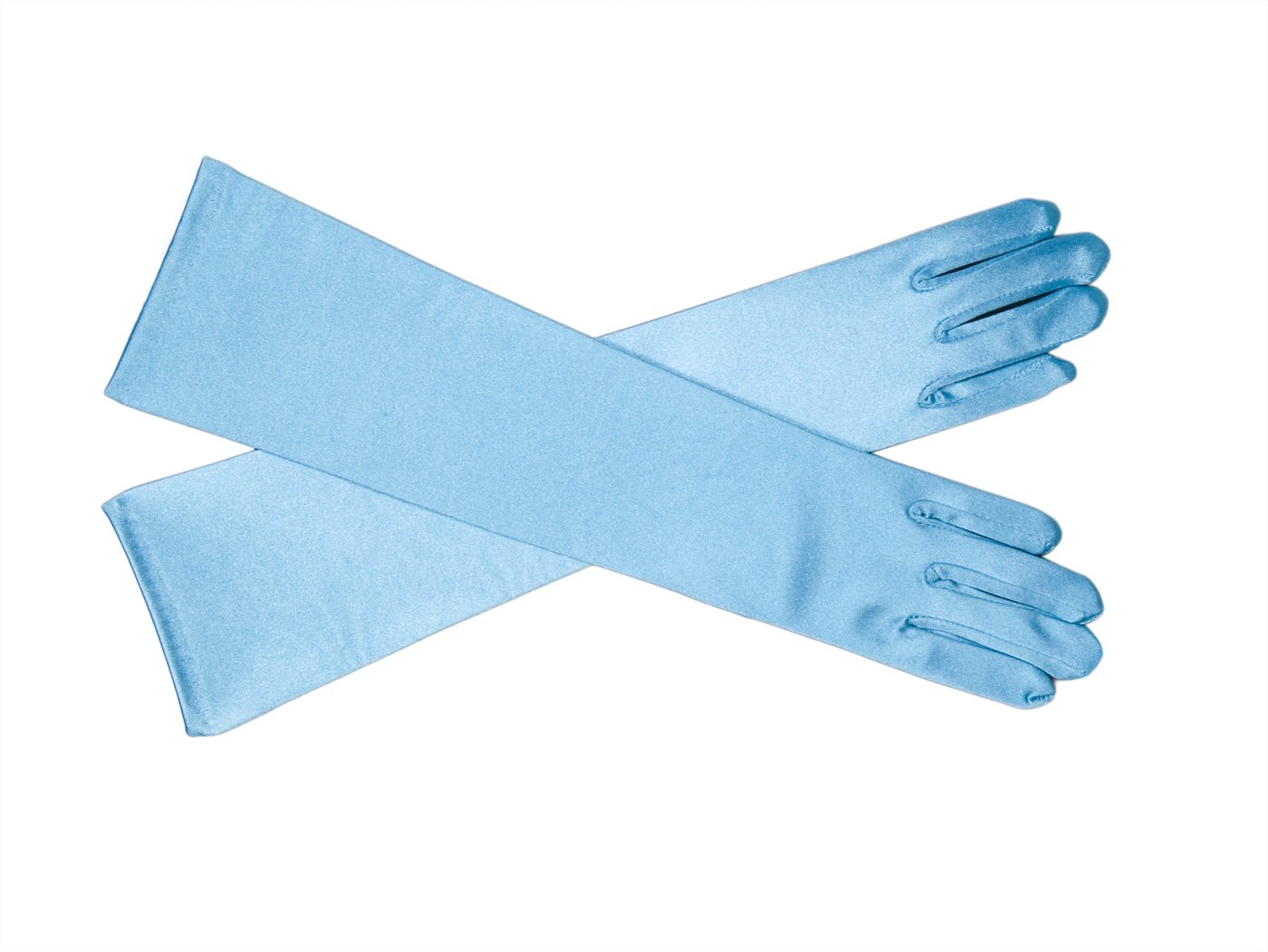 Flora Frozen Disney Elsa Magical Gloves to match the snow queen's costume dress (Children: M, Aqua Blue in Long Length) — image 1