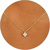 GUOKE 14K Gold Plated Dainty Pendant Butterfly Bead Boot Bee Baseball Flower Compass Airplane Heart Hummingbird Tree Necklace Simple Jewelry Gift for Women