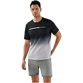 SOLY HUX Short Sleeve Shirts for Men Ombre Graphic Tops Crewneck T-Shirts Classic Tees
