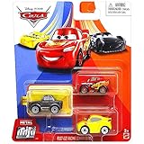 Disney Cars Rust-Eze Racing Center Series Mini Racers Set with Metallic Sterling