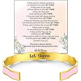 DivaGlamz Let Them Motivational Color wave Bracelet For Women, Stainless Steel with Hidden Message Engraved Friendship Cuff Bracelets To Sorority Sisters Inspirational Gifts Jewelry