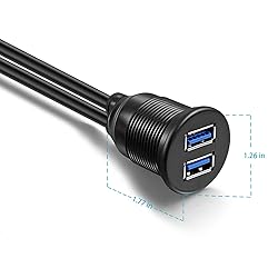 ICESPRING 2 Ports USB 3.0 Extension Cable, Flush