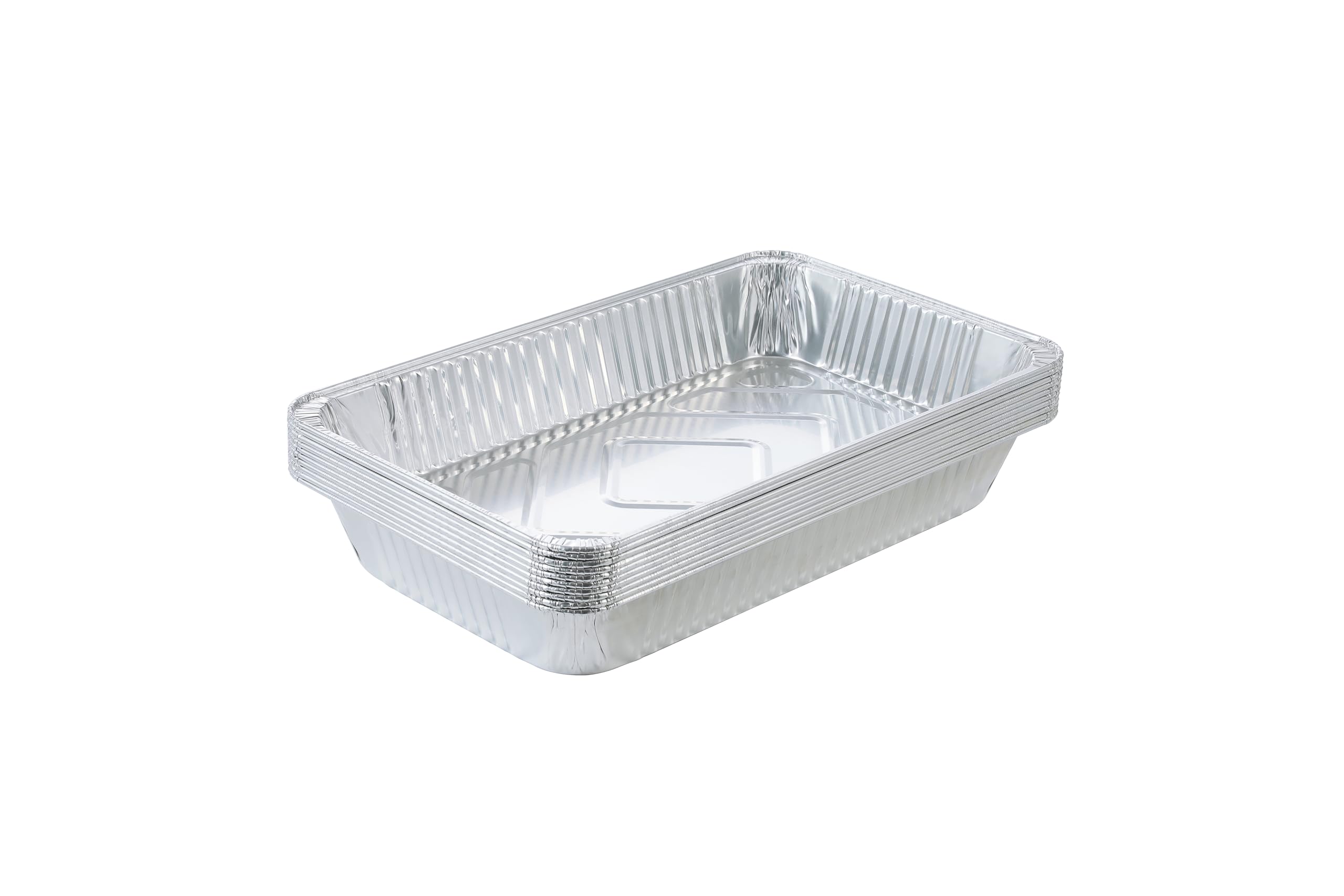 Photo 1 of Waytiffer Aluminum Deep Foil Pans Full Size, Large Disposable Roasting & Baking Pan, 21"x13" (10 Pack) Extra Heavy Duty Chafing Trays for Hotels, Restaurants, Heating, Buffets & Bakeware