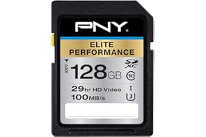 PNY Elite Performance 128 GB High Speed SDXC Class 10 UHS-I, U3 up to 95 MB/Sec Flash Card (P-SDX128U395-GE)