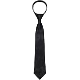 Kajeer Boys Tie Pre-tied,Kids Necktie Tie Adjustable Solid Color Zipper Tie for Formal Wedding School Graduation