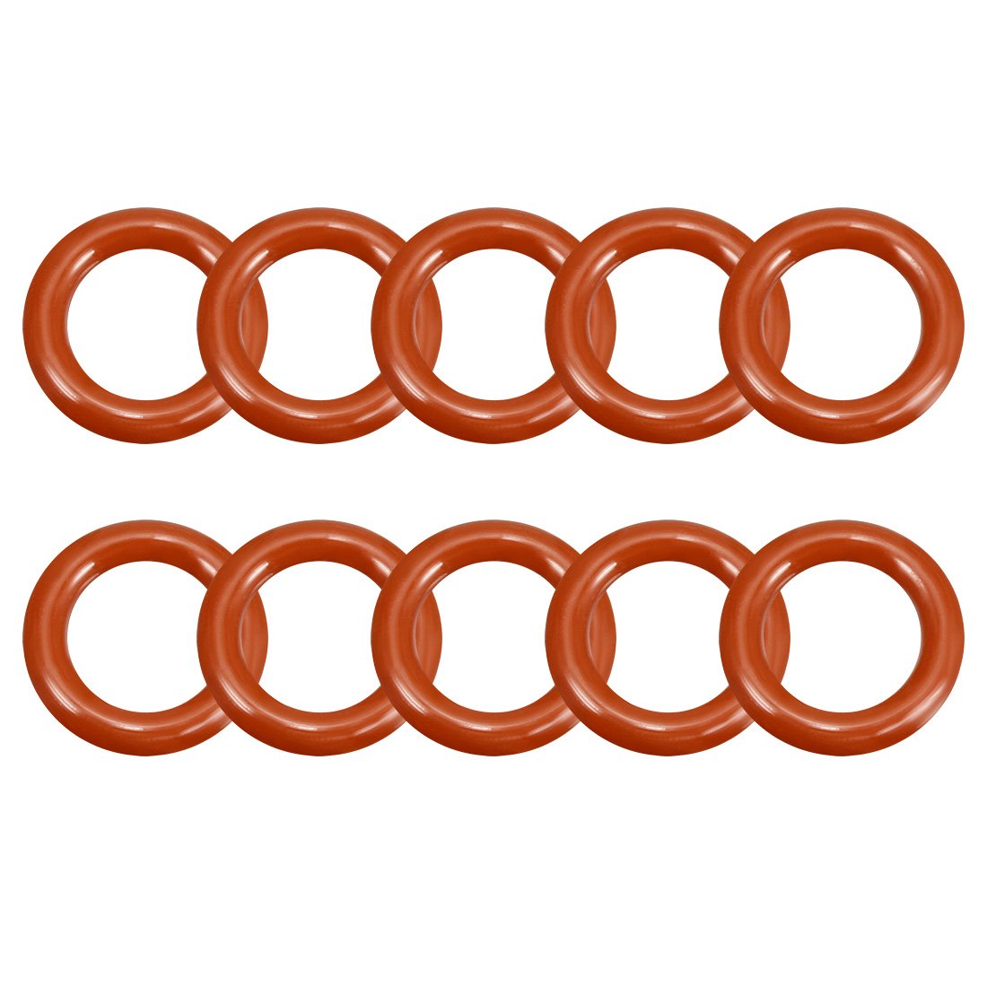sourcingmap Silicone O-Ring, 19mm OD, 12mm ID, 3.5mm Width, VMQ Seal Rings Gasket, Red, Pack of 10