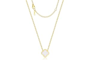 AIPPK 18K Gold Plated Clover Necklace for Women Four Leaf Clover Necklace Flower Lucky Pendant Dainty Jewelry Gifts