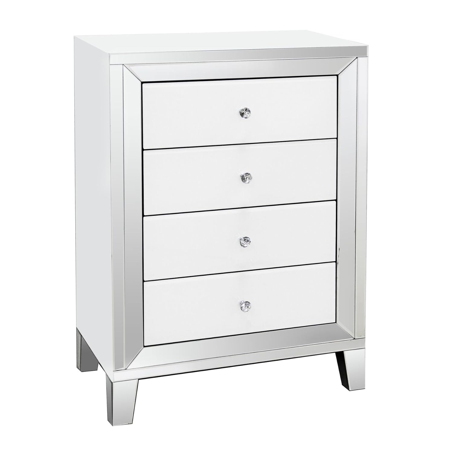 Hestia Mirror Glass Chest 4 Drawers Amazon Co Uk Kitchen Home