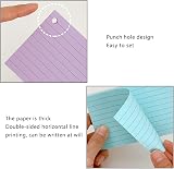 6 Pack 300Pcs Flash Cards A7 12.7x7.6cm Ruled Index Kraft Notecards view 3