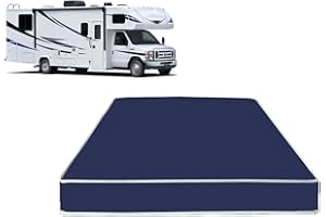 Treaton, 4-Inch Medium Firm Water-Resistance Foam Vinyl Mattress, Easy to Clean, Comfortable & Noise Free, 72" x 36", Blue