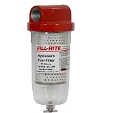 Fill-Rite F1810PC1 10 Micron Particulate 25 GPM Clear Bowl Fuel Filter with 1" Filter Head