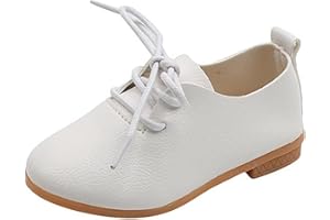 PPXID Toddler Little Girl's Boy's British Style Lace Up Saddle Shoes Casual Oxfords Flats