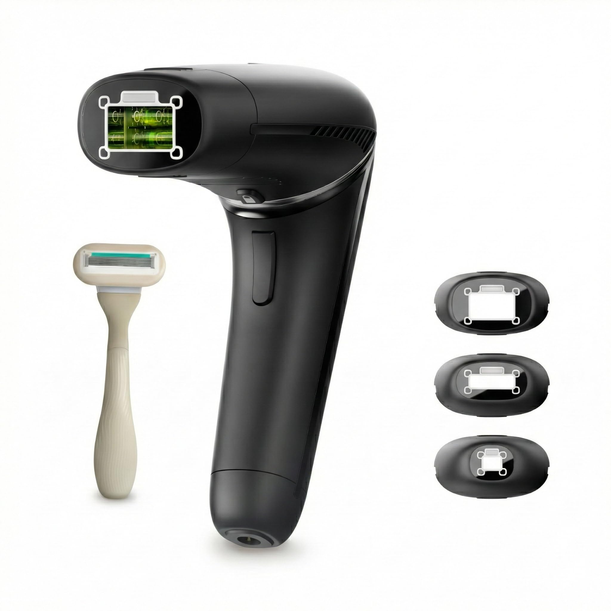 Photo 1 of Silk'n 7 IPL Laser Hair Removal Device for Women and Men with Rotating Head, Painless Permanent Hair Reduction at Home for Face and Body in 7 Mins, 3 Smart Attachments and Automatic Skin Sensor, Black