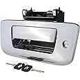 APPERFiT Locking Tailgate Handle Latch w/Bezel & Lock Cylinder & Keys 22755305 Chrome Compatible with 2007-2014 Chevrolet Chevy Silverado GMC Sierra 1500 2500 3500 Truck Bed Tail Gate Door Panel