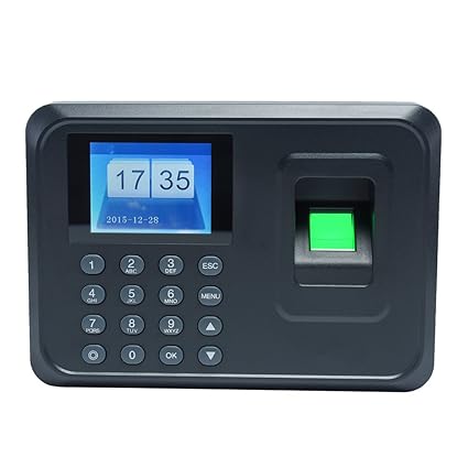 Docooler Intelligent Biometric Fingerprint Password Attendance Machine Employee Checking-in Recorder 2.4 inch TFT LCD Screen DC 5V Time Attendance Clock