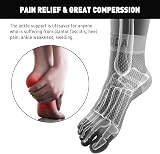 AVIDDA Ankle Support Brace 2 Pairs Compression Sleeve Grey M view 4