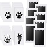 Nabance Inkless Hand Footprint Kit 8 Pads 16 Cards Black
