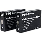 MiraBox HDMI Extender 100m Over cat5 cat 6 UTP, PoE 1080p 60fps Lossless,Zero Time Latency for PC DVD Sky HD Box PS3 PS4 Satellite Box Home Theater