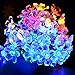 Vmanoo Battery Operated Timer String Lights 50 LED Blossom Flower Fairy Christmas Lighting Decor For Outdoor, Indoor, Garden, Patio, Bedroom Wedding Decorations (Multi Color)