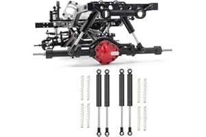 MOHERO Metal RC Shock Absorber Damper 110mm Internal Spring for 1/10 RC TF2 TRX4 SCX10 D90 Wraith Crawler Car Upgrade Parts Pack of 4 (110mm, Black)