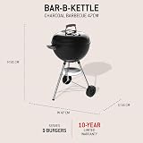 Weber Bar-B-Kettle Charcoal Barbecue 47 cm with Stand and Wheels view 2