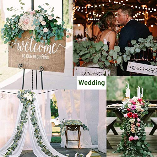 image for LAMPTOP 2-Pack Artificial Eucalyptus Garland with 100Pcs Green Cable T