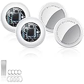 2026 New [Apple MFi Certified] (iOS Only) Tracker Tags-4 Pack, Bluetooth Tracker for Apple Find My, Replaceable Battery, Key Finder and Item Locator Smart Tag for Keys, Bags, Luggage, etc (White)