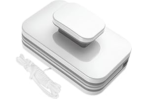 LYROYREG Magnetic Window CleanerTool,Windshield Cleaner Tool Magnetic,Double-Sided Cleaner Glass Tool, High Rise and Car,Window Cleaner with Anti Falling Rope (White)