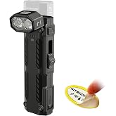 Nitecore EDC09 1600 Lumens EDC Flashlight, 102&deg; Rotating Swivel Head 3 Color Temperatures USB-C Rechargeable Magnetic Tail Stainless Steel Body Waterproof