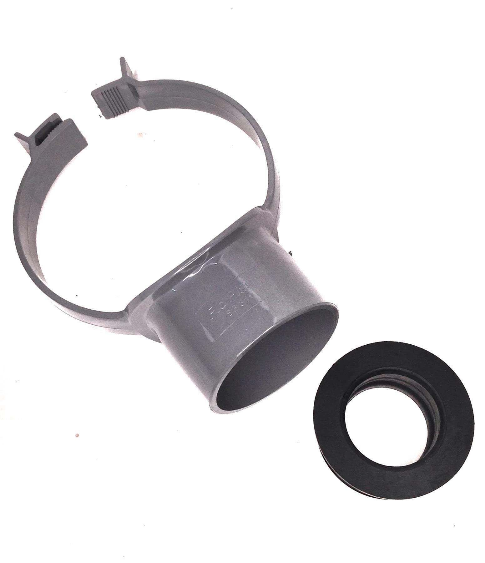 Floplast Soil Pipe Grey Strap Boss with 40mm Rubber Boss Adapter