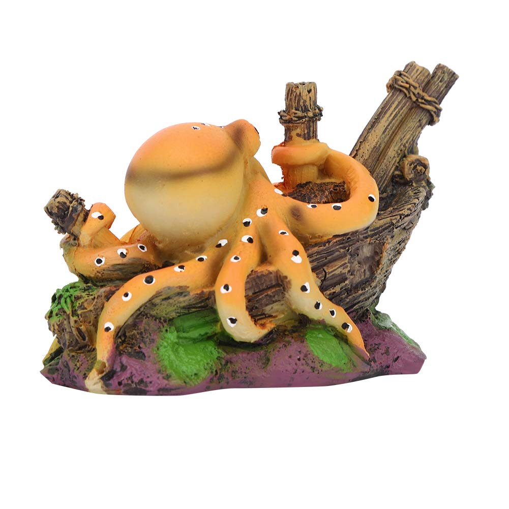 Resin Aquarium Artificial Simulation Octopus Hide House, Fish Tank Landscape Ornament Decoration Accessories