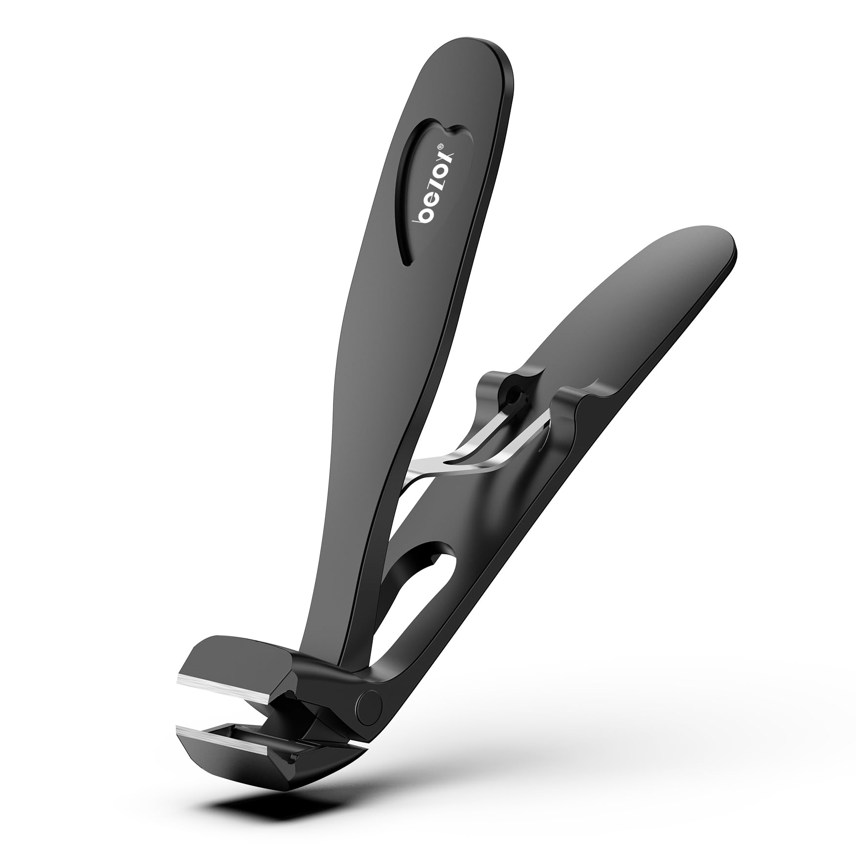 Photo 1 of BEZOX Angled Head Toe Nail Clippers for Thick Nails – Straight Blade Toenails Clipper for Seniors, Ergonomic Nail Cutters with Catcher, Heavy-Duty Nail Trimmer - Black