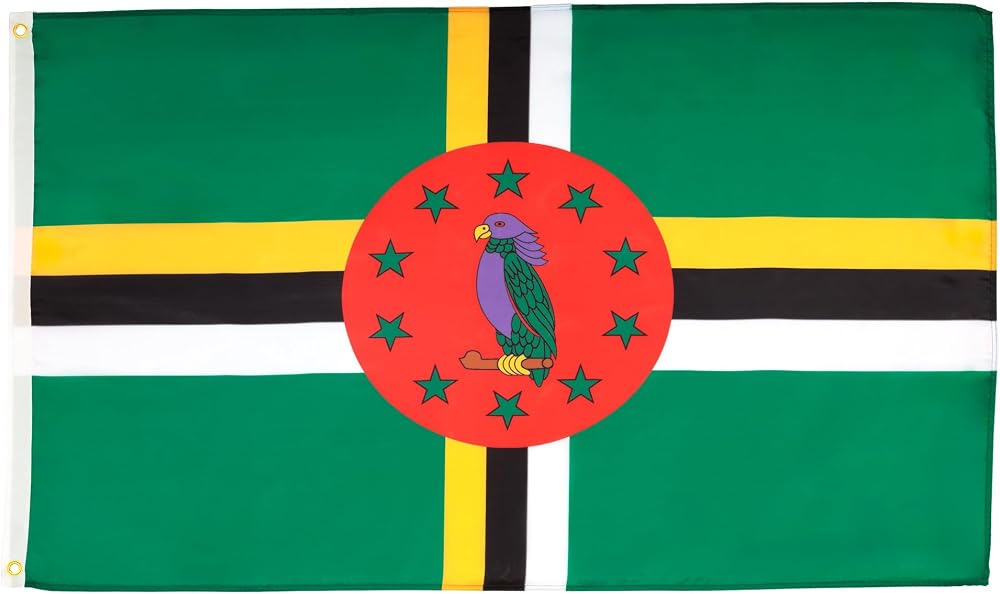 AZ FLAG Dominica Flag 3x5 ft 100D Polyester with 2 Metal Grommets