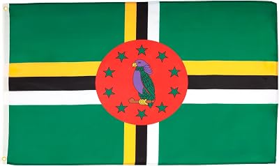 AZ FLAG Dominica Flag 3x5 ft 100D Polyester with 2 Metal Grommets