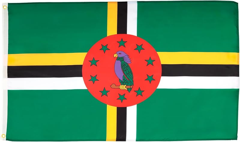 AZ FLAG Dominica Flag 3x5 ft 100D Polyester with 2 Metal Grommets