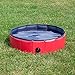 NACOCO Foldable Dog Pool Large Dog PVC Swimming Pool Cat Hard Plastic Water Pool Pet Outdoor Collapsible Swimming Pond in Summer for Dogs and Kids(Red,L)