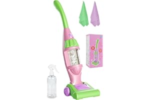 EP EXERCISE N PLAY Kids Pink Vacuum Cleaner with Light & Realistic Sounds - Pretend Role Play Household Cleaning Set, Kids Cleaning Toys for Toddler Children (Pink Color)