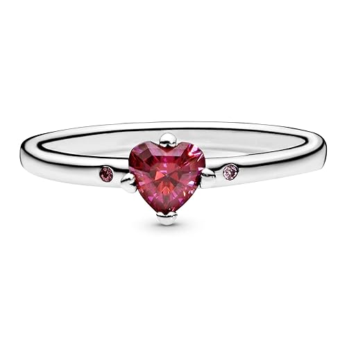 Red Heart Pandora Ring Cz Pandora You Me Sparkling Red Heart Ring