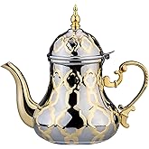 Moroccan Teapot 1.2L Arabic Style Stainless Steel Moroccan Traditional Religious Style Teapot