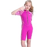 Goldfin Kids Wetsuit for Girls Boys, 2mm 3mm Toddler Shorty Neoprene Front Zip Wet Suits Keep Warm for Water Sports Surfing Snorkeling Swimming