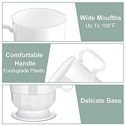 100 Pieces 8 oz Hard Plastic Coffee Cup Bulk Tea