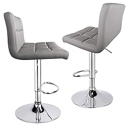 Leopard Bar Stools, Modern PU Leather Adjustable