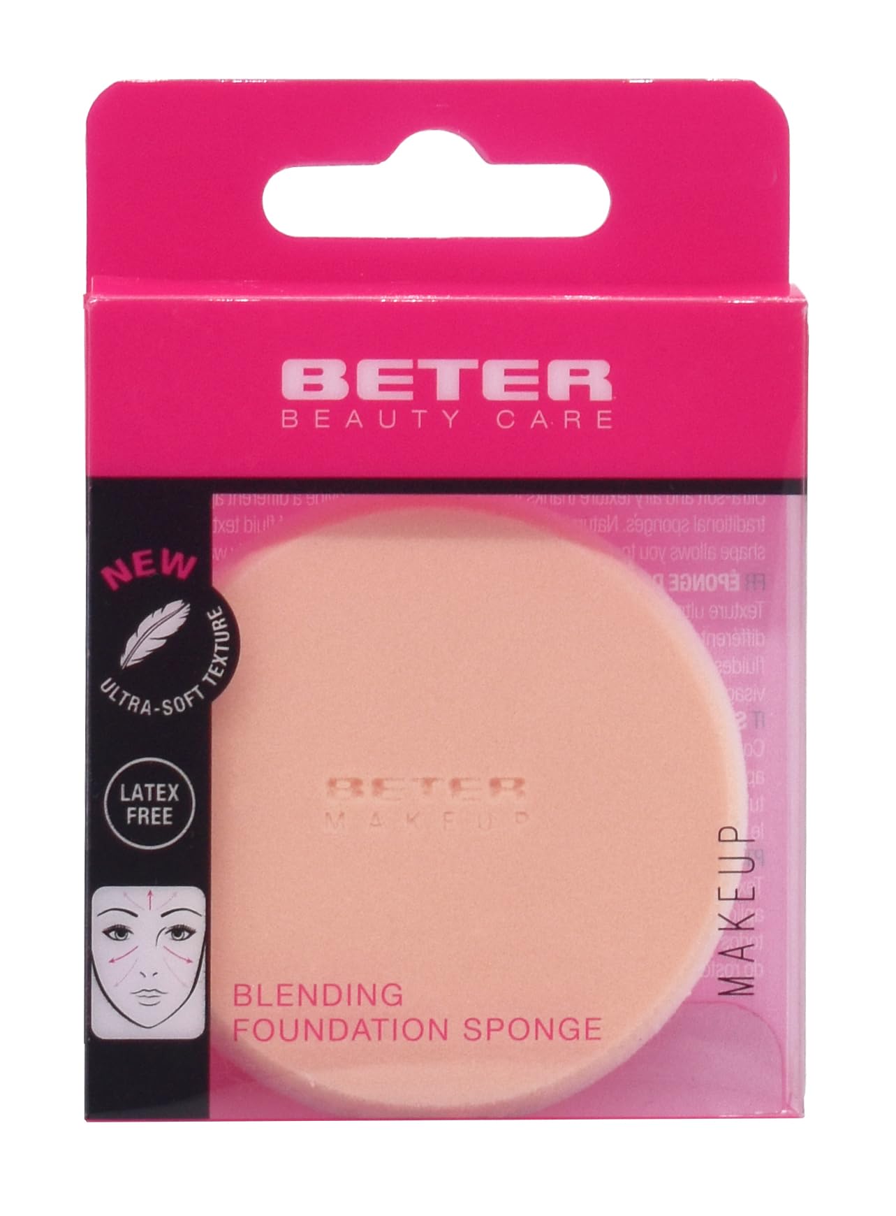 Beter - Rubycell Fluid Makeup Sponge, Latex-Free, Ultrasoft Texture for a Natural and Even Finish, with Case