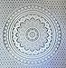 Exclusive Gray Ombre Tapestry by JaipurHandloom Mandala Tapestry, Queen, Multi Color Indian Mandala Wall Art, Hippie Wall Hanging, Bohemian Bedspread