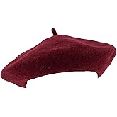 ZAKIRA Wool French Beret for Men and Women in Plain Colours