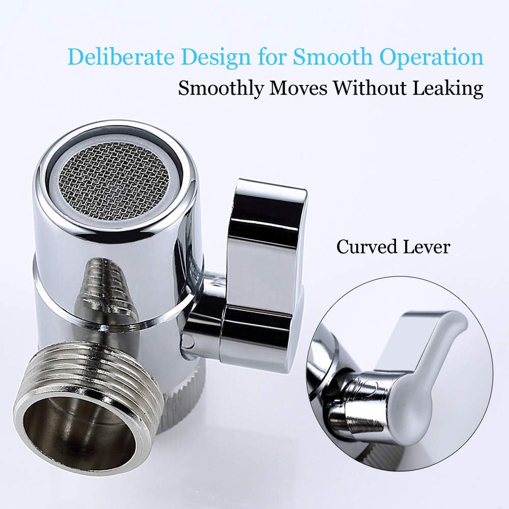 Sink Faucet Diverter with Aerator, Angle Simple Metal Adapter Water