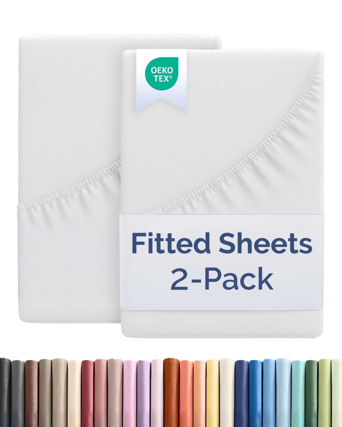 Queen Fitted Sheet - Single Fitted Sheet Only - Deep Pockets - French Grey