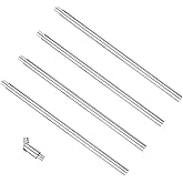 KLOSM Threaded Extension Rod with Sloped Ceiling Adapter Kits for Pendant Light, Island Lighting, Polished Chrome Finish, Set